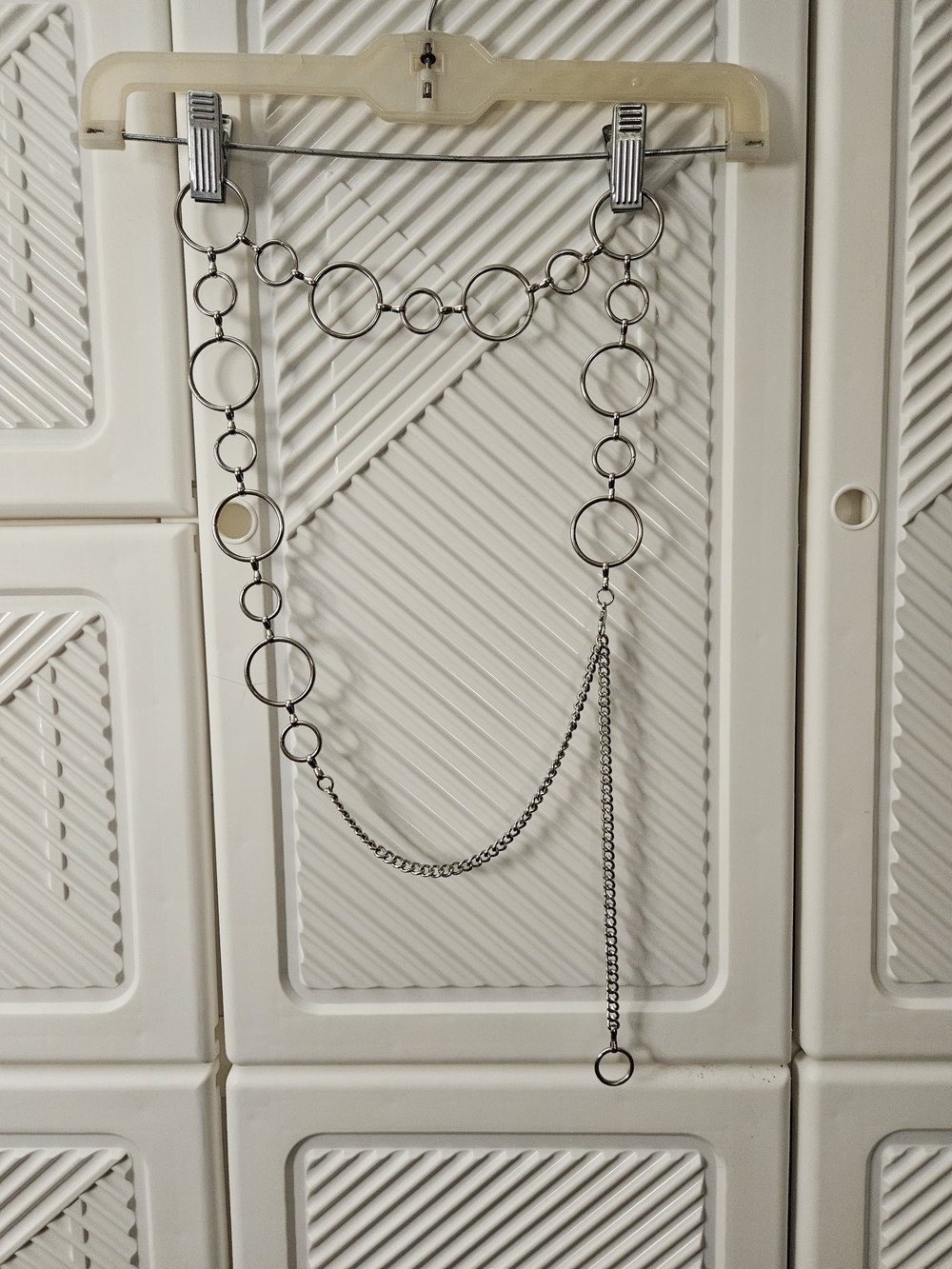 Silver Circle Link Chain Belt – Women's Accessory